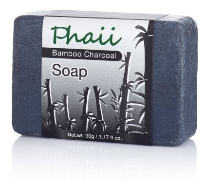 Bamboo Activated Charcoal Soap | Facial & Body Cleansing Detoxification For Helps Removal-Antioxidant & Anti aging, Acne Scars, Psoriasis & Eczema