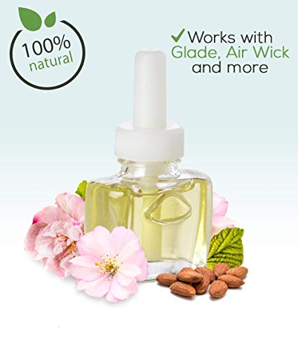 NEW - (3 Pack) 100% Natural Cherry Almond Twist Plug in Refill - Fits Glade, Air Wick, and more