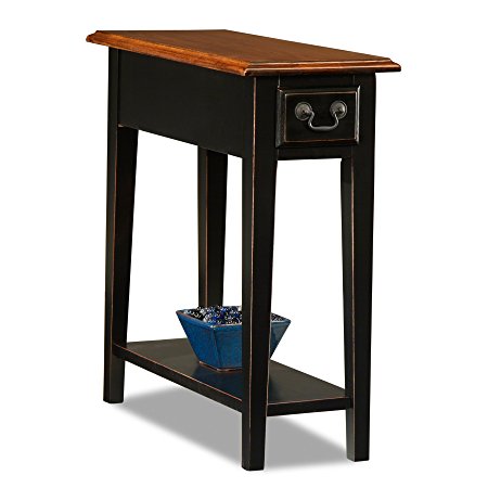 Leick Chair Side End Table, Slate Finish