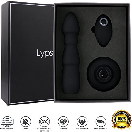 Lyps Zeus: Large Vibrating Butt Plug w/ Wireless Remote and 10 Vibration Settings - Powerful USB Rechargeable Waterproof Anal Plug for Massaging Prostate - Discreetly Packaged Adult Sex Toy