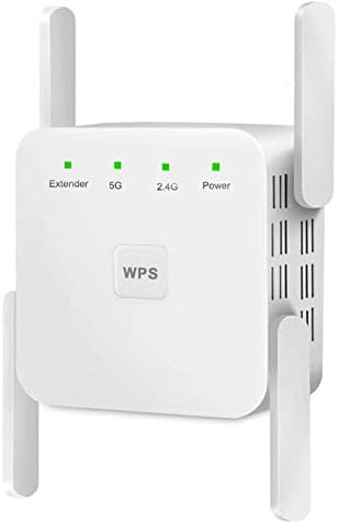 WiFi Range Extender, 1200Mbps Wireless Signal Repeater Booster, Dual Band 2.4G and 5G Expander, 4 Antennas 360° Full Coverage, Extend WiFi Signal to Smart Home & Alexa Devices（CY1203A）