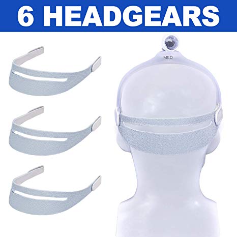 6 Packs Headgear Straps Compatible with Dreamwear - 6 Packs CPAP Headgear Straps to Well Reduce Strap Slip-Off and Great Comfort & Softness, Great Value Kit Longe-Term Supplies by Medihealer