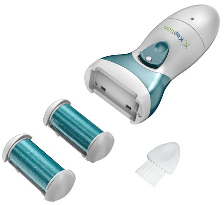 USB Rechargeable Electric Callus Remover with Two Rollers by Kaptron - Most Effective Waterproof Electronic Pedicure Foot File Callus Remover for Spa like Treatment