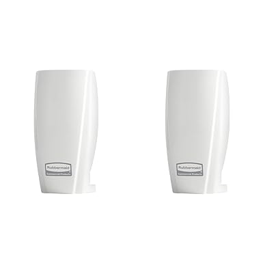 Rubbermaid Commercial Products 1793547 TCell Automated Odor-Controlling Aerosol Air Care System, Fanless, White (Pack of 2)