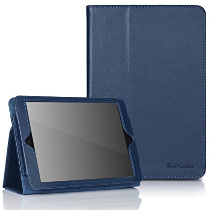 SupCase Slim Fit Folio Leather Case Cover for 7.9-Inch Apple iPad mini, Deep Blue (MN-62A-DB)