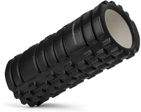 Trigger Point Foam Roller for Muscles - Deep Tissue Massage - Myofascial Release - Grid Design Muscle Roller for Fitness, CrossFit, Yoga & Pilates - Lifetime Guarantee