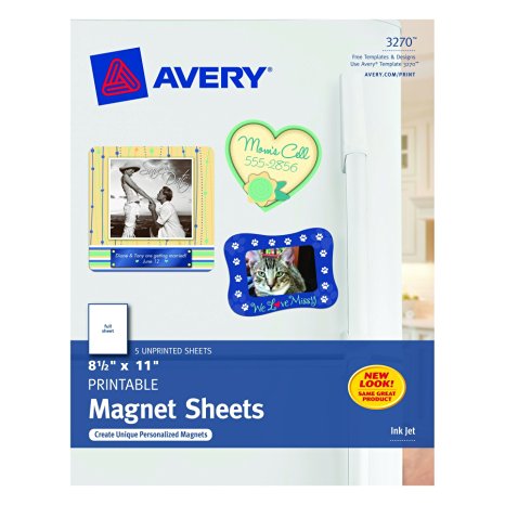 Avery Magnet Sheets, 8.5 x 11 Inches, White (03270)