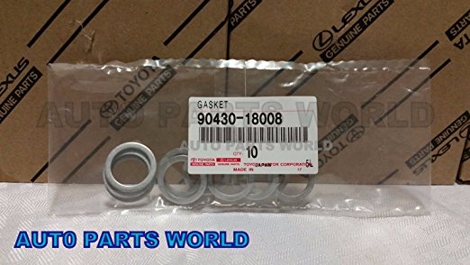 Toyota Drain Plug Gaskets for Transfer Case Set of 10 OEM 90430-18008