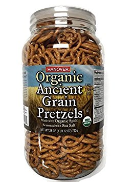 Hanover Organic Ancient Grains Spelt Pretzels, 28 Oz. Barrel by Hanover