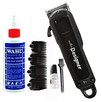 Wahl Professional Cordless Designer Clipper #8591 - 90 Minute Run Time - Accessories Included (With Clipper Oil)