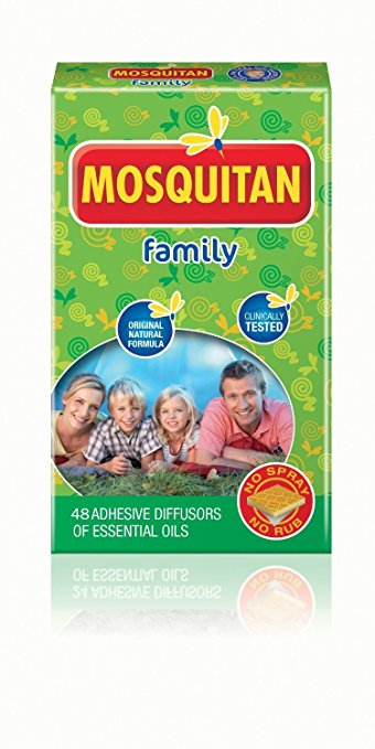 Mosquito Patches Insect Repellent Deet free perfect for the family, 100% Natural, 48 Patches