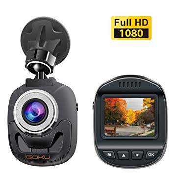 iGOKU Mini Dash Cam 1080P Full HD 1920x1080, 140° Wide Angle, 1.5" LCD Dash Camera for Cars with Built-in G-Sensor, Night Vision, Loop Recording, Parking Monitoring, WDR, Video Recorder in Car Camera