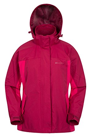 Mountain Warehouse Storm 3 in 1 Women’s Waterproof Jacket - Multiple Pockets, Highly Breathable with Waterproof Fabric & Taped Seams, Detachable Fleece