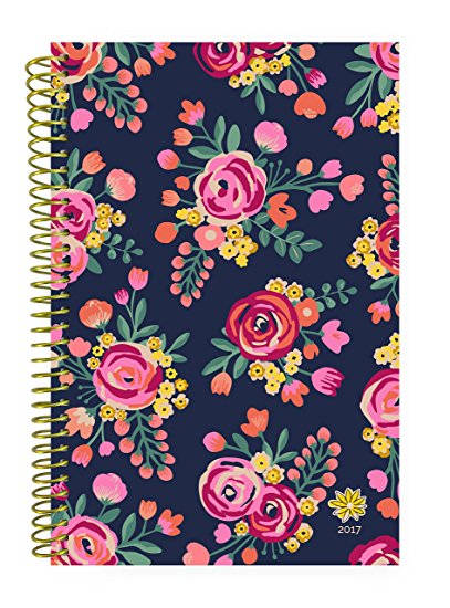 Bloom Daily Planners 2017 Calendar Year Daily Planner - Passion/Goal Organizer - Monthly Weekly Agenda Datebook Diary - January 2017 To December 2017 - 6" x 8.25" - Vintage Floral