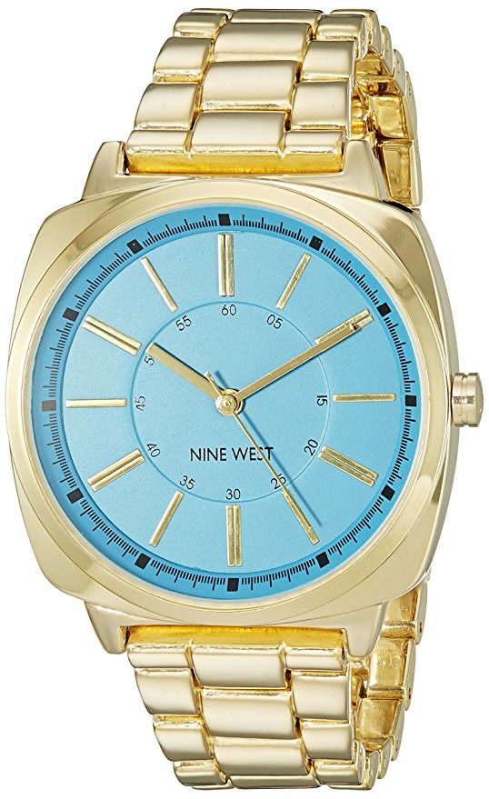 Nine West Women's NW/1752TQGB Gold-Tone Bracelet Watch