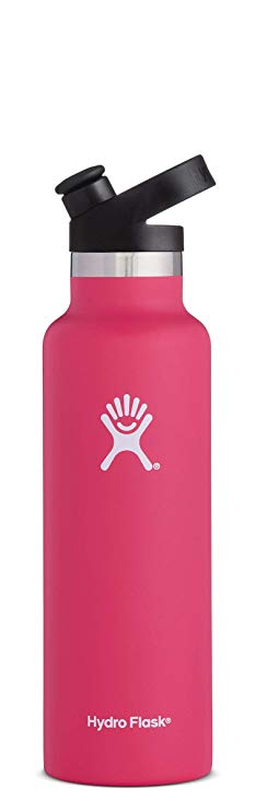 Hydro Flask Bottle | Stainless Steel & Vacuum Insulated | Standard Mouth with Sport Cap | Multiple Colors