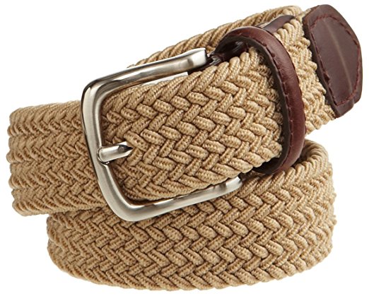 Dockers Big Boys' Braided Elastic-Web Stretch Belt