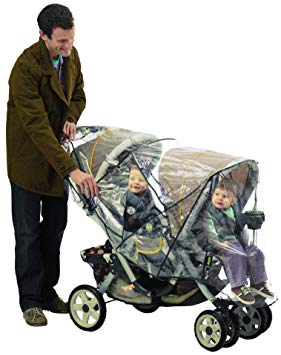 J is for Jeep Deluxe Tandem Stroller Weather Shield, Stroller Cover, Child Weather and Insect Protector, Double Stroller Cover