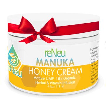 reNeu Manuka Honey Cream Healing Moisturizer Skin Care with UMF 16  and Aloe Vera