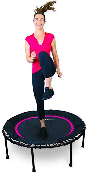 LEAPS & REBOUNDS - Best Seller - Most Affordable, Quietest, BUNGEE Mini Trampoline and Exercise Trampoline