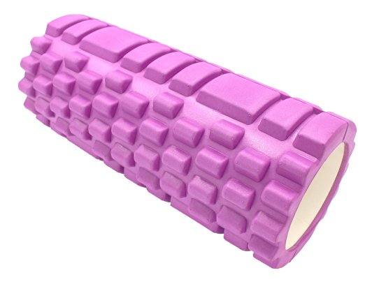 Dr. Health (TM) 13 Inch Deep Tissue Grid Yoga Fitness Massage Foam Roller (Purple)