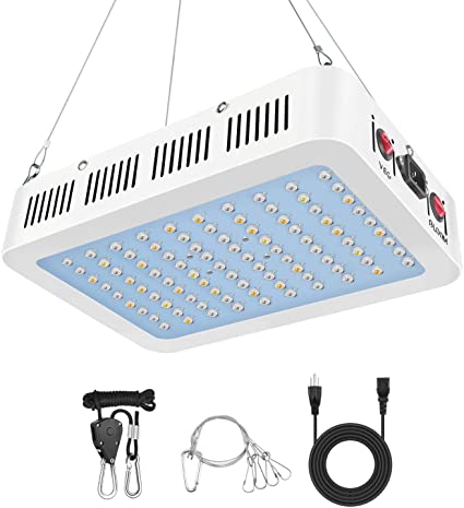 Beelux 1000W LED Grow Light, Full Spectrum Double Chips and Dual Switch Plant Grow Light for Indoor Plants Seeds Veg and Bloom with Daisy Chained Design for Hothouse Grow Tent (100pcs 110W LED)
