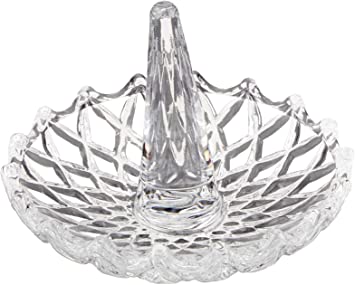 Fifth Avenue Crystal Glass Ring Holder