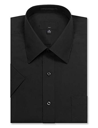 JD Apparel Men's Regular Fit Short-Sleeve Dress Shirts