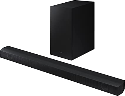 Samsung B550 Soundbar Speaker (2022) - 2.1ch Surround Sound Audio With 5 Speakers, 250W Bass, Virtual DTS:X, Wireless Subwoofer And Adaptive Sound Lite And Night And Voice Enhancement Mode