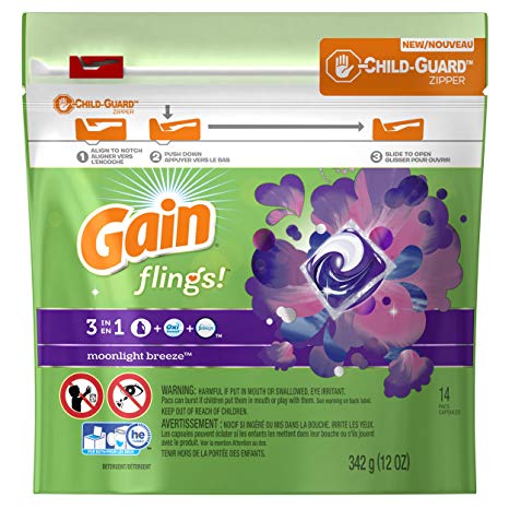 Gain Flings Laundry Detergent Pacs 14 Count