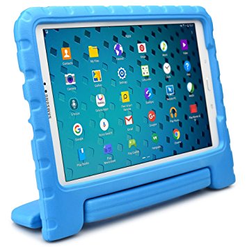 Samsung Galaxy Tab A 10.1 (S Pen) kids case, [2-in-1 Bulky Handle: Carry & Stand] COOPER DYNAMO Rugged Heavy Duty Children’s Cover   Handle, Stand & Screen Protector - Boys Girls Elderly (Blue)