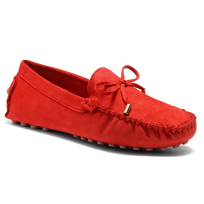 Herstyle Canal Women's Casual Bowknot Penny Loafers Moccasins Driving Shoes Slip on Flat Boat Shoes