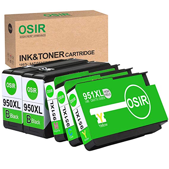 OSIR 950XL 951XL Compatible Replacement for HP 950 951 950XL 951XL Ink, Work with HP Officejet Pro 8610 8600 8620 8630 8100 8625 8615 8640 8660 251dw 276dw 271dw [2 Black, 1 Cyan/Magenta/Yellow]