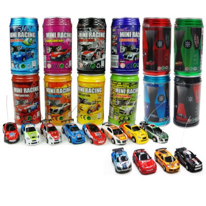 ARRIS® Multicolor Coke Can Mini RC Radio Remote Control Micro Racing Car Hobby Vehicle Toy Gift (1pcs)