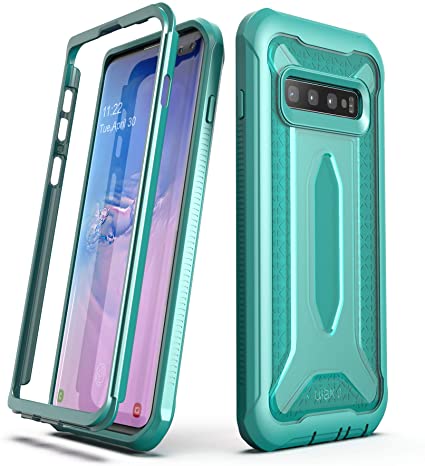 ULAK Knox Armor Designed for Galaxy S10 Plus Case, Slim Shockproof Full Body Dual Layer Rugged Protective Cover for Samsung Galaxy S10  Plus Without Built-in Screen Protector, Spruce Green