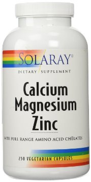 Solaray - Calcium Magnesium Zinc, 250 capsules