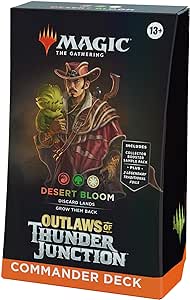 Magic: The Gathering Outlaws of Thunder Junction Commander Deck - Desert Bloom (100-Card Deck, 2-Card Collector Booster Sample Pack   Accessories)