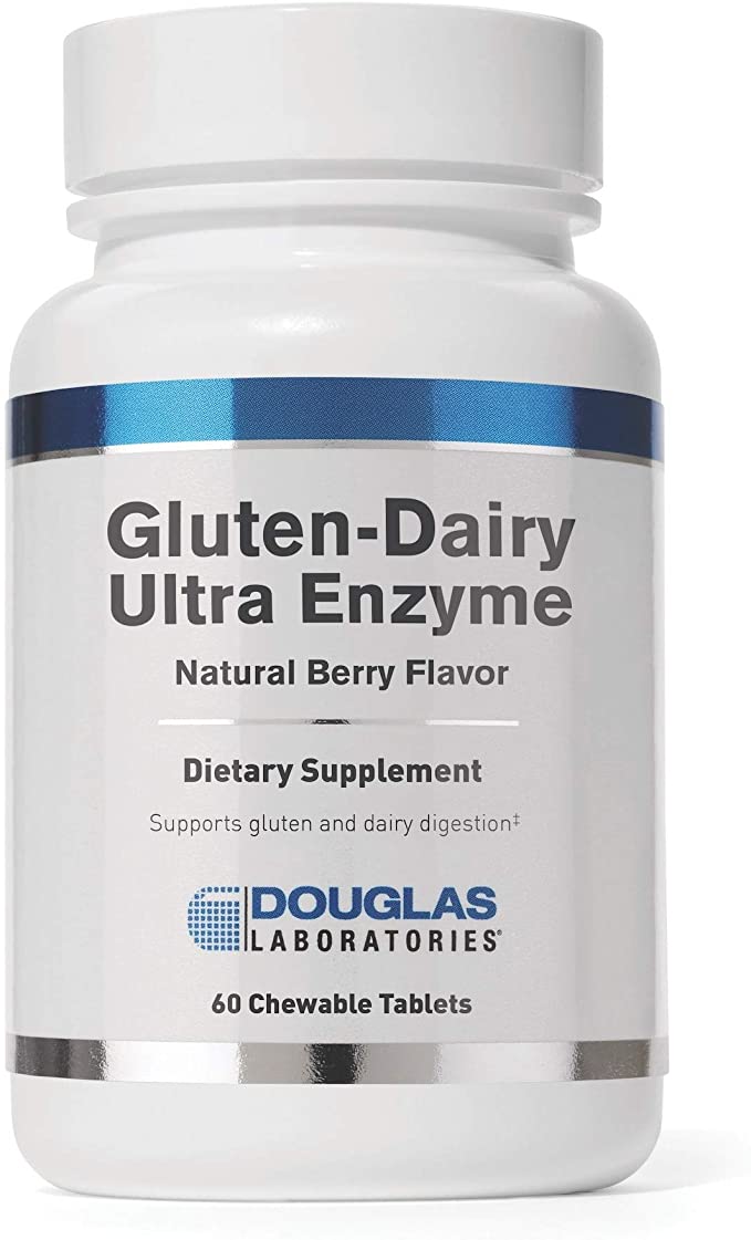 Douglas Laboratories - Gluten-Dairy Ultra Enzyme - Gluten and Dairy Digestion Support - 60 Chewable Tablets