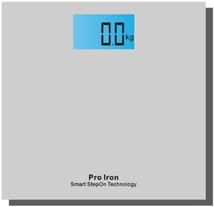 Personal Digital Bathroom Scale with Extra Large Backlit 4.0" Display and "Step-On" Technology (SILVER)