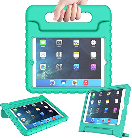 AVAWO Kids Case Compatible for iPad Mini 1 2 3 - Light Weight Shock Proof Handle Stand Kids Compatible for iPad Mini, iPad Mini 3rd Generation, iPad Mini 2 with Retina Display - Turquoise