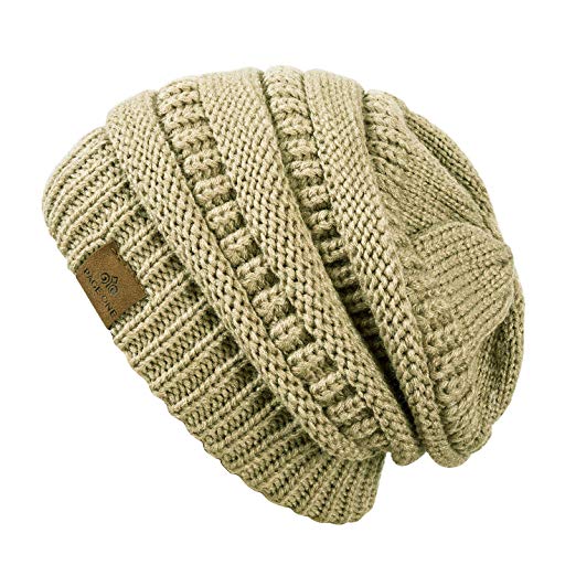 PAGE ONE Winter Warm Trendy Slouchy Chunky Knit Beanie Hat for Women