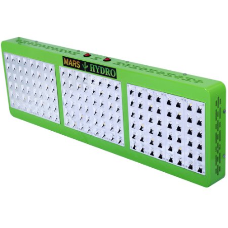 MarsHdyro Reflector144 Led Grow Light with 317W True Watt for Hydroponic Indoor Garden and Greenhouse Full Spectrum Veg and Bloom Switches added