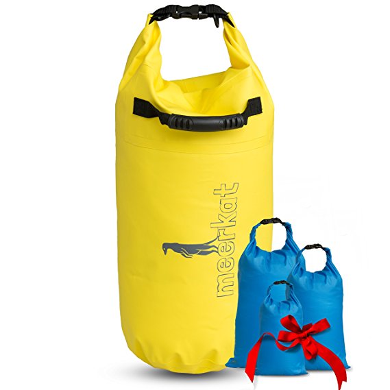 Meerkat Dry bag and three ditty sacks 20L, 8L, 4L and 2L. Water protection for your gear and electronics for Kayaking, Canoeing, Water Sports, Camping and Hiking. By