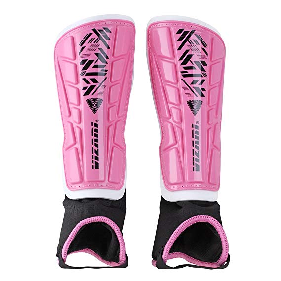 Vizari Malaga Soccer Shin Guards for Kids | Soccer Gear for Boys Girls | Protective Soccer Equipment | Adjustable Straps