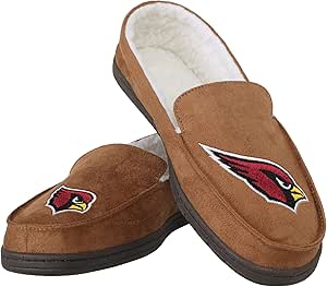 FOCO Men's NFL Football Team Logo Moccasin Slippers