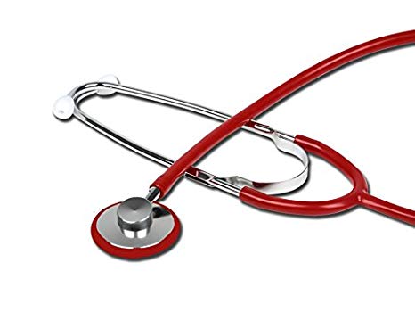 Trad Single Head Stethoscope, red, lightweight aluminiun nurse stethoscope