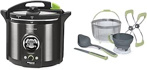 12 Qt Electric Pressure Canner & 09509 5 Piece Deluxe Canning, 5 Peice Kit, Green