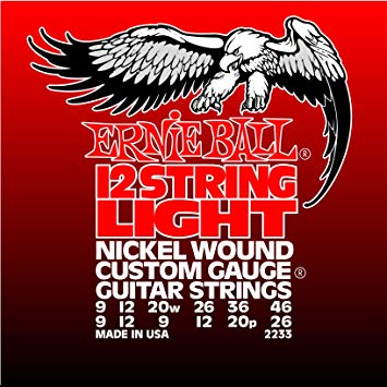 Ernie Ball 12-string Light Nickel Wound Set, .009 - .046