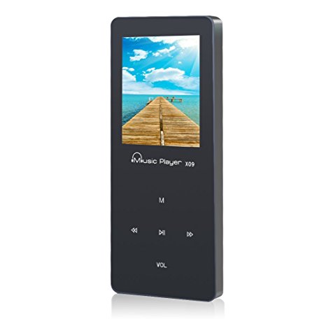 YOHOOLYO MP3 Player with FM Radio 8GB Music Player 1.8 Inch Touch Sensitive Screen
