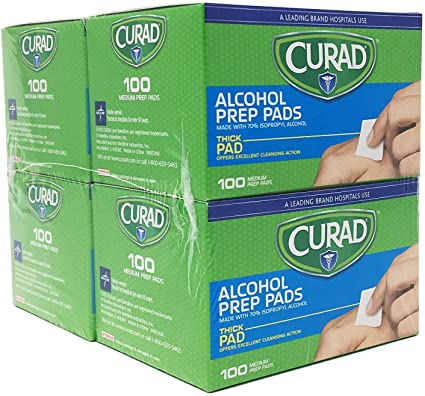 Alcohol Prep Pads, Thick Alcohol Swabs (Pack of 400) - CUR45585RB